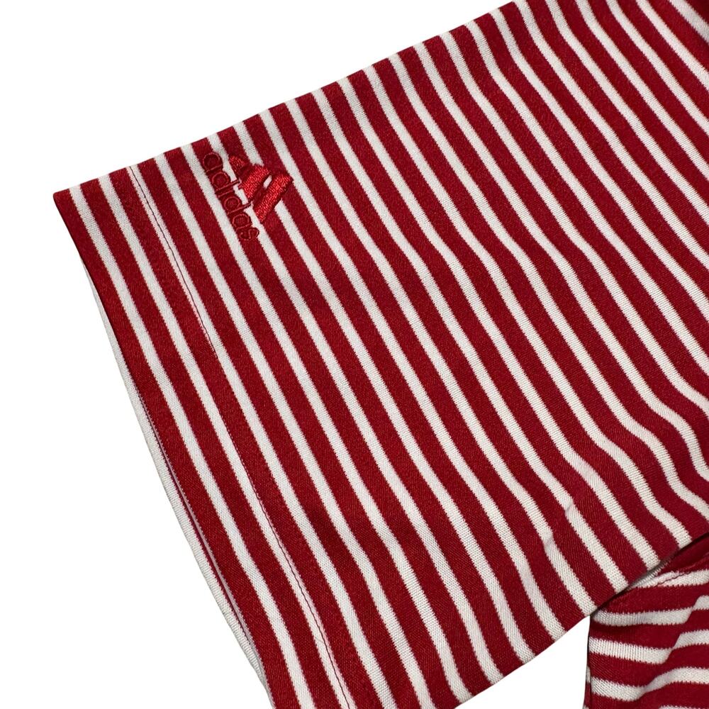 Whistling Straits by adidas Red White Stripe Polo Golf Course PGA Men’s Medium - Picture 4 of 7